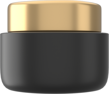 skincare cream jar mockup packaging in black gold